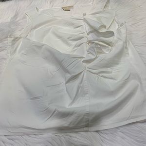 Michael Kors White Ruffle Blouse